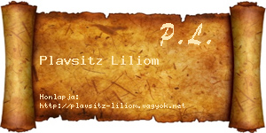 Plavsitz Liliom névjegykártya
